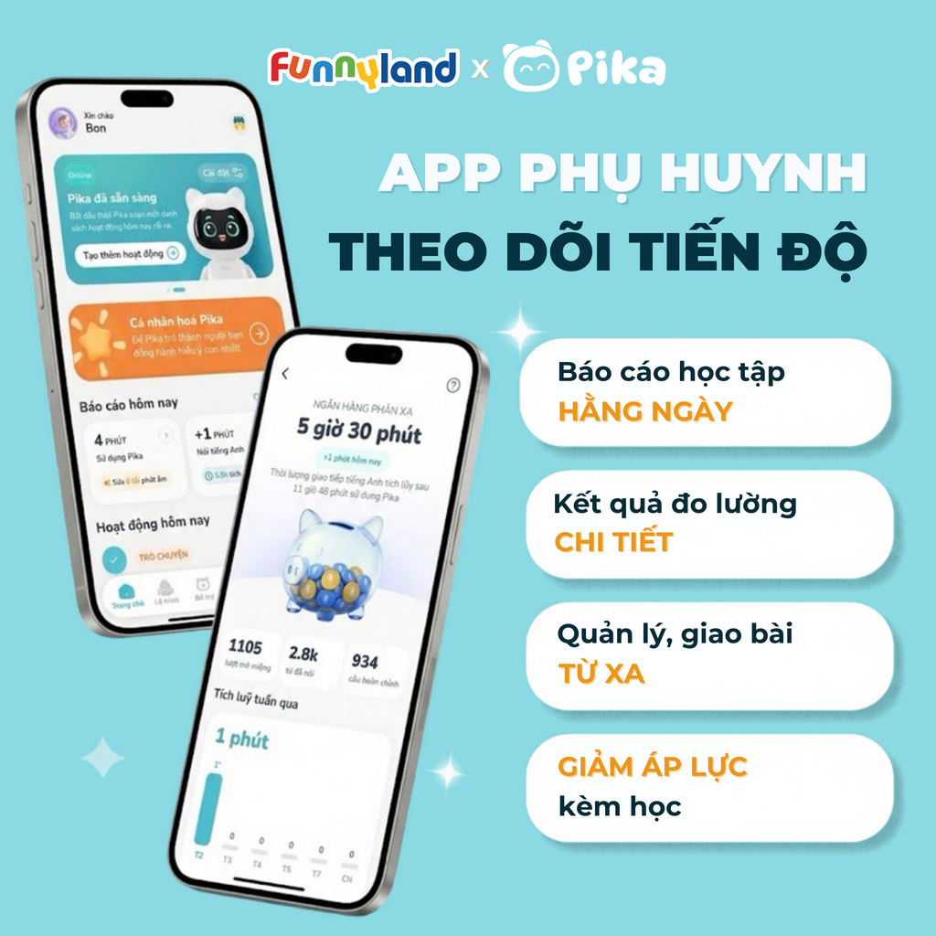 Robot Pika - Robot thông minh học tiếng anh