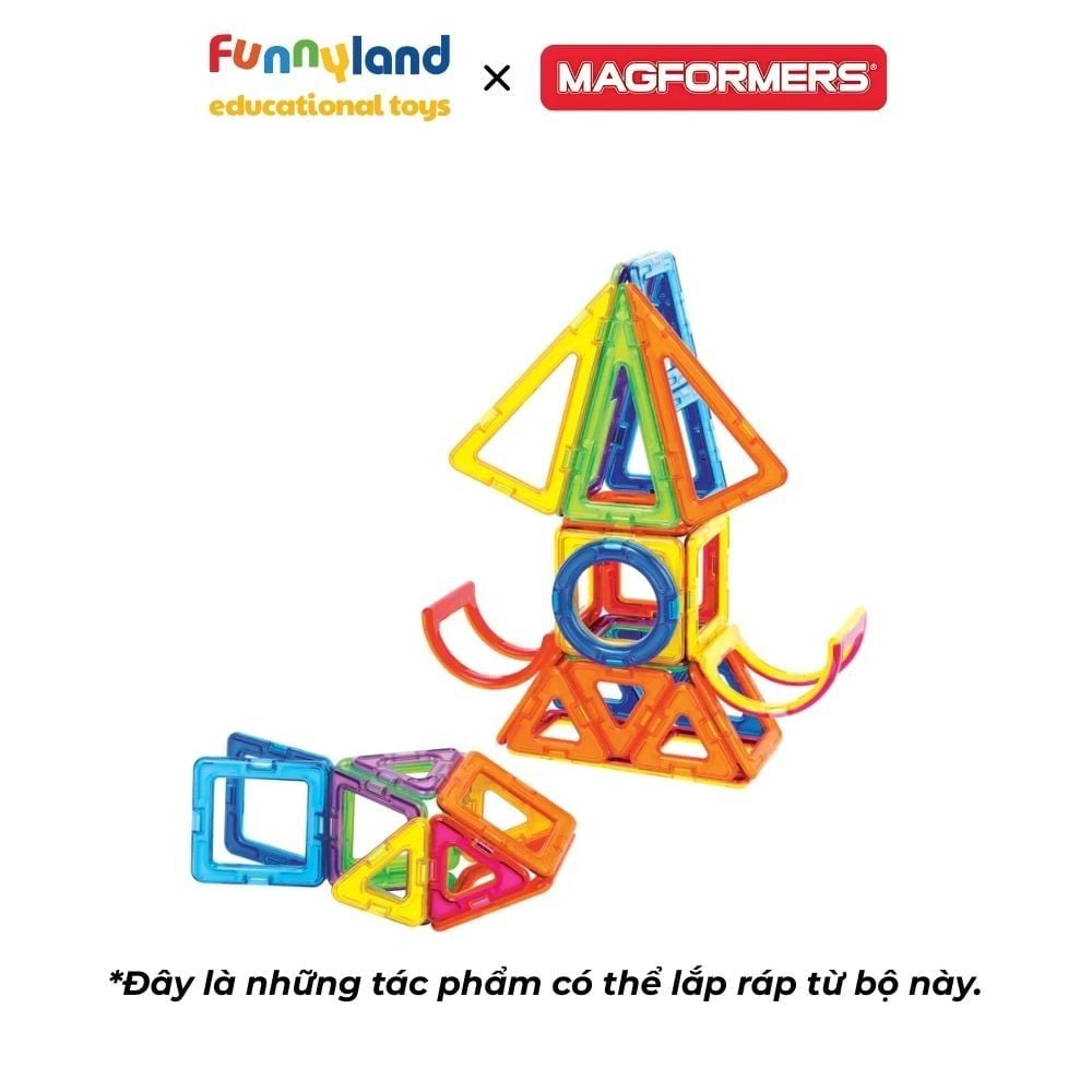 Đồ chơi xếp hình nam châm Hàn Quốc Magformers Bộ cơ bản 42 mảnh