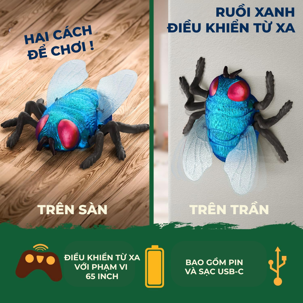 Terra - Ruồi xanh bò trên tường điều khiển từ xa