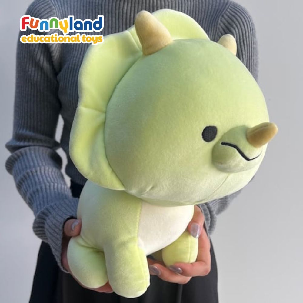 Thú bông Nhật Bản Mofmo Friends - Khủng Long Triceratops
