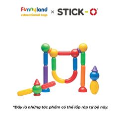 Đồ chơi xếp hình nam châm Hàn Quốc Stick-O BASIC 30 SET