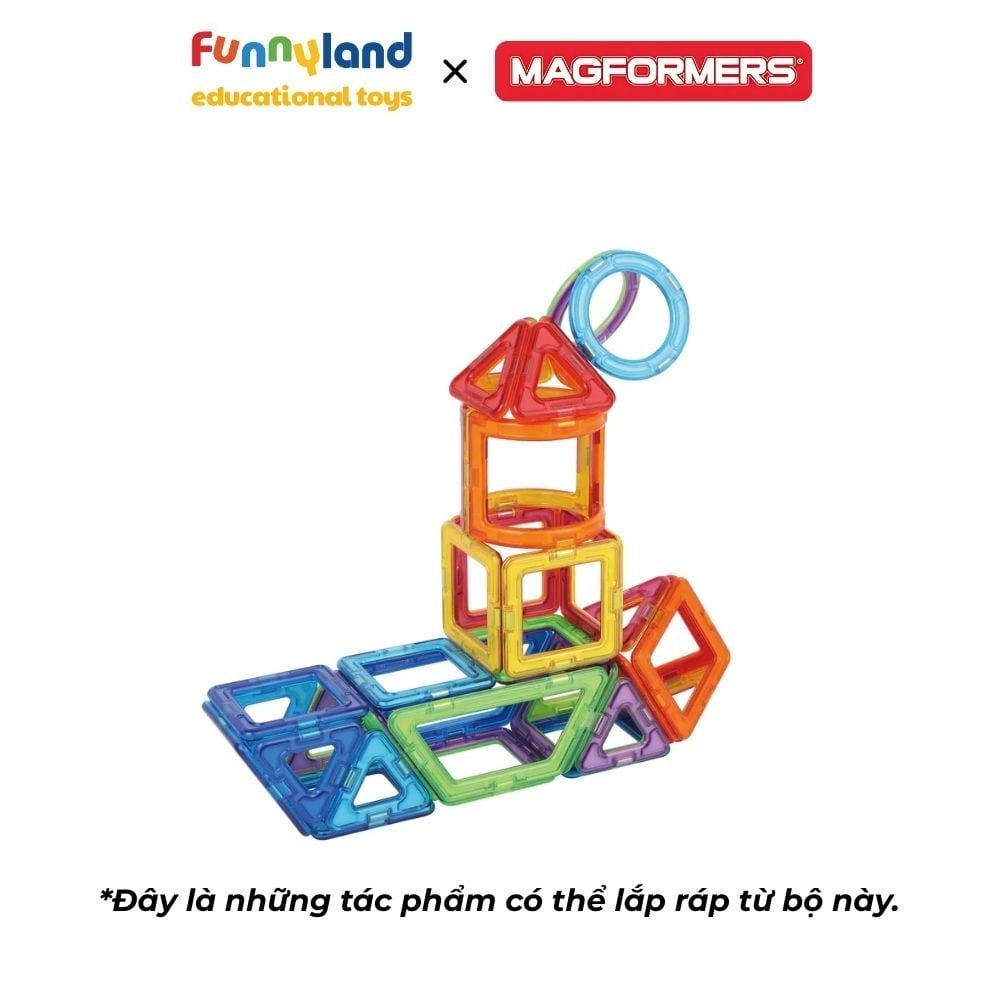 Đồ chơi xếp hình nam châm Hàn Quốc Magformers Bộ cơ bản 42 mảnh