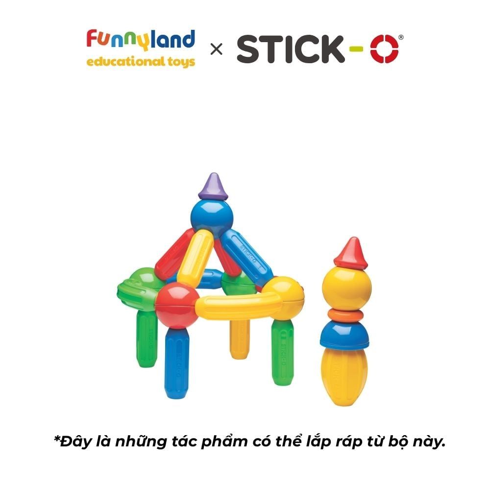 Đồ chơi xếp hình nam châm Hàn Quốc Stick-O BASIC 30 SET