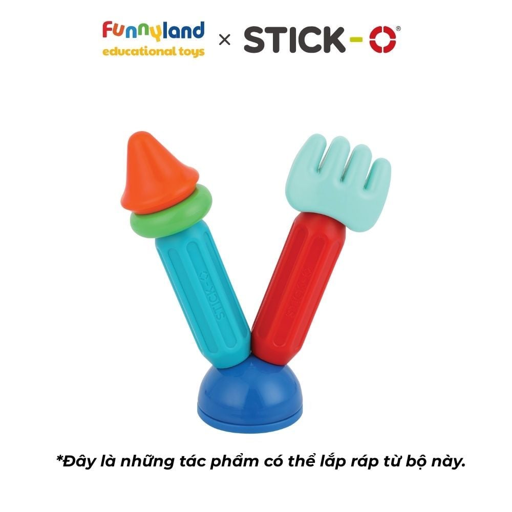 Đồ chơi xếp hình nam châm Hàn Quốc Stick-O MY FIRST WHEEL SET