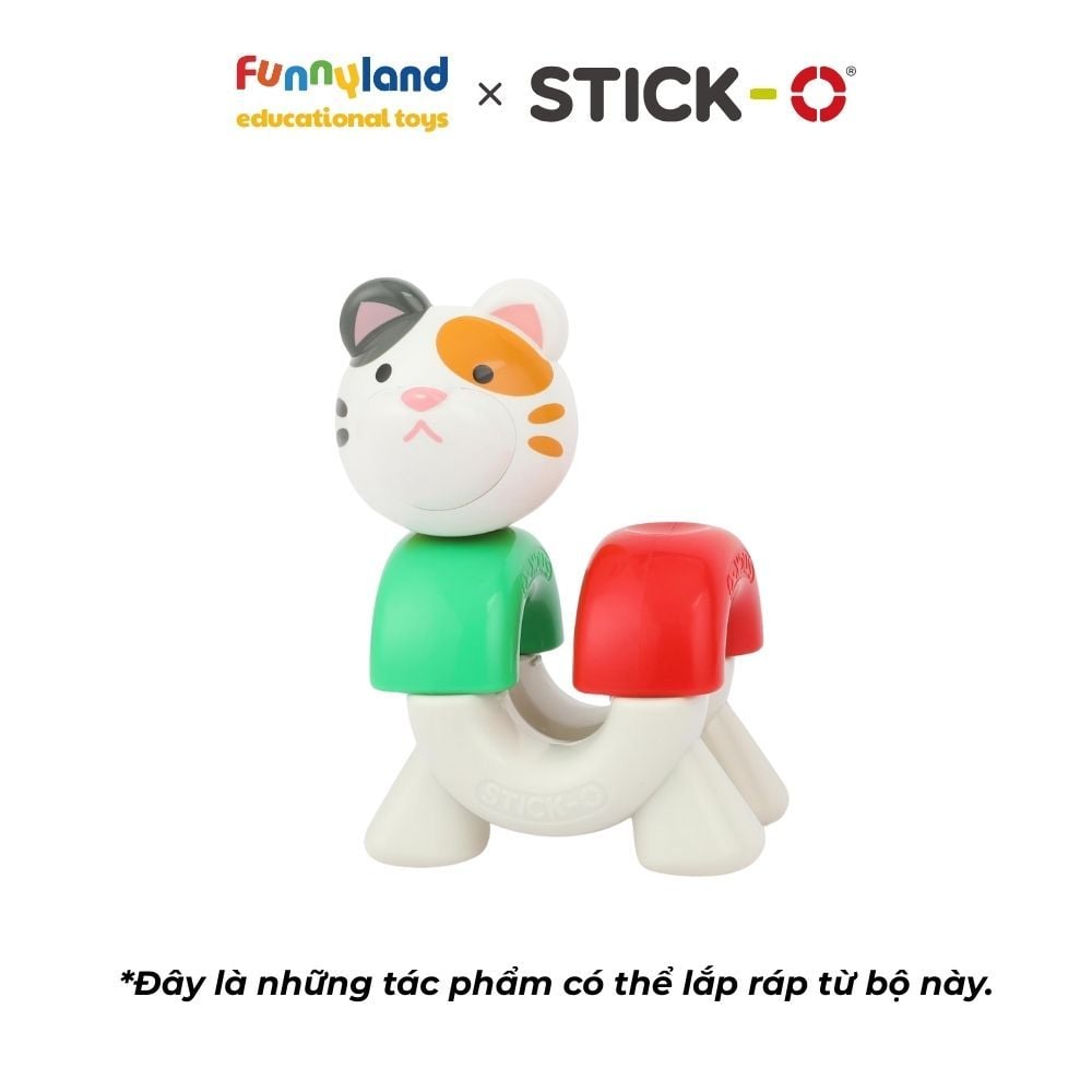 Đồ chơi xếp hình nam châm Hàn Quốc Stick-O PEEKABOO CAT & DOG SET