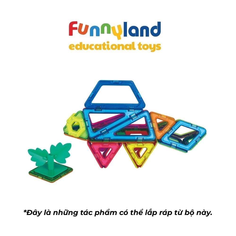 Đồ chơi xếp hình nam châm Hàn Quốc Magformers Công viên khủng long 40 mảnh