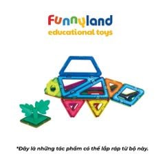 Đồ chơi xếp hình nam châm Hàn Quốc Magformers Công viên khủng long 40 mảnh