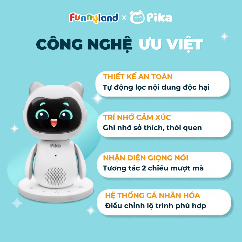 Robot Pika - Robot thông minh học tiếng anh