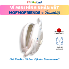 Chú Thỏ lùn Hà Lan đội nón Cinnamoroll - Ví Mini hình nhân vật