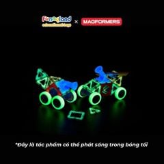 Đồ chơi xếp hình nam châm Hàn Quốc Magformers Bánh xe phát sáng 22 mảnh