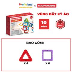 Đồ chơi xếp hình nam châm Hàn Quốc Magformers Ý tưởng đột phá [10 mảnh]