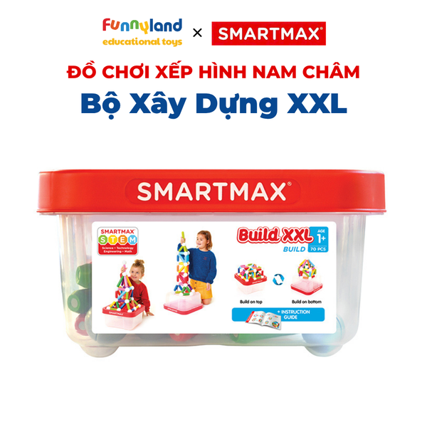 Đồ Chơi Xếp Hình Nam Châm Bộ Xây Dựng XXL (70 pcs) SmartMax