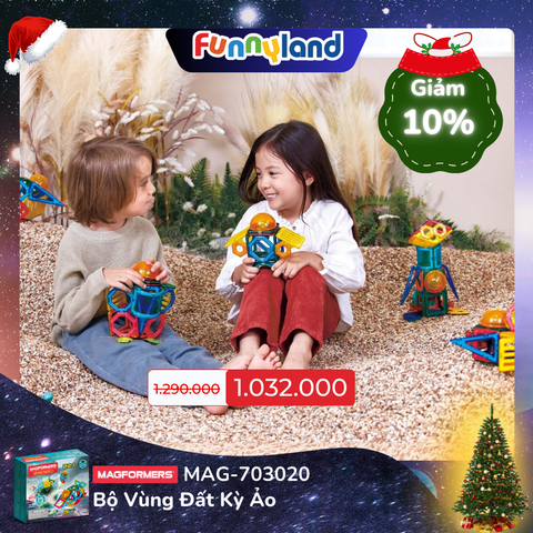 Đồ chơi xếp hình nam châm Hàn Quốc Magformers Bộ Vùng Đất Kỳ Ảo 31 chi tiết