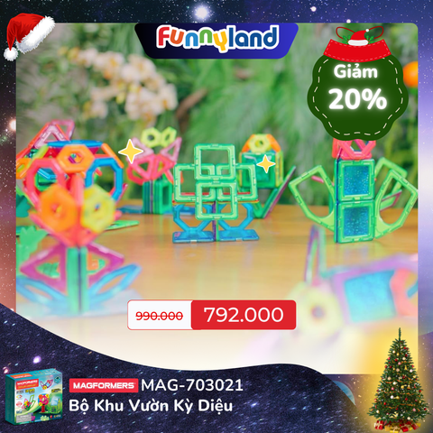 Đồ chơi xếp hình nam châm Hàn Quốc Magformers Bộ Khu Vườn Kỳ Diệu 27 chi tiết