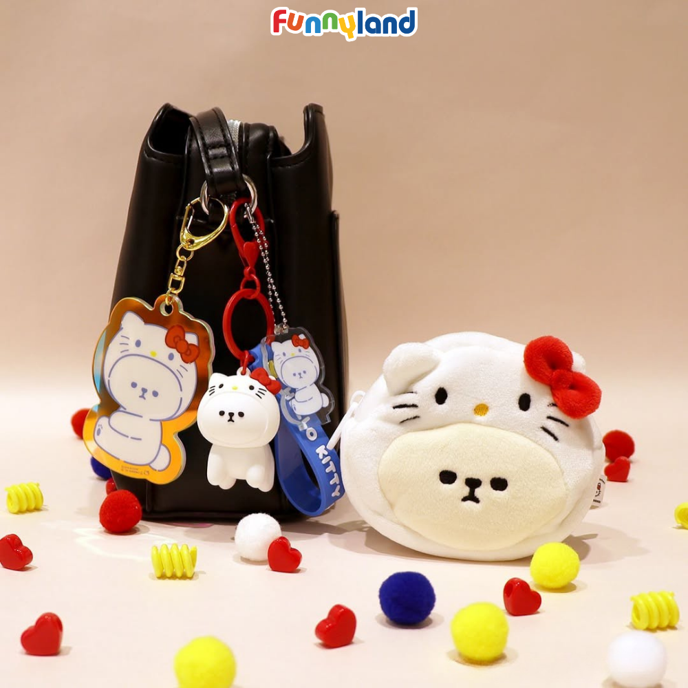 Chú Heo Micro Pig đội nón Hangyodon - Móc khóa kèm đế đứng 2 trong 1