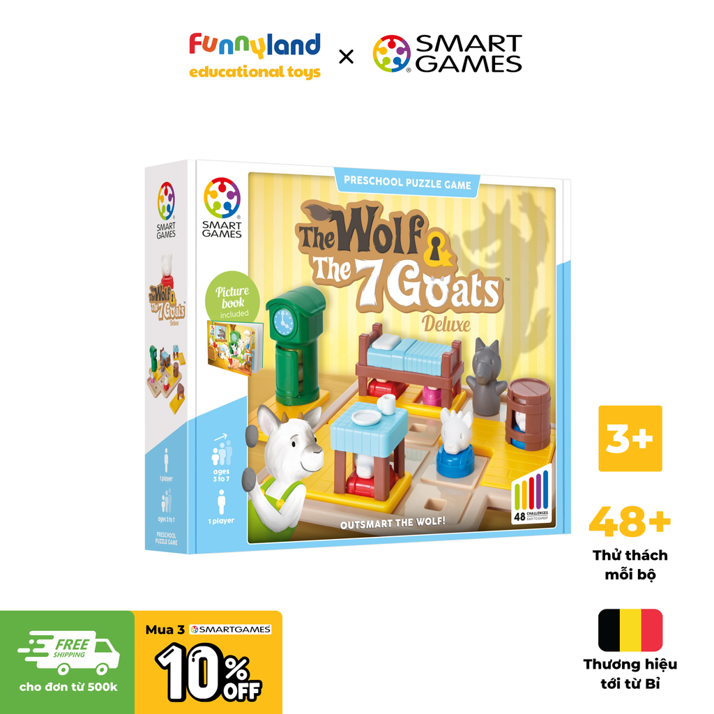 Đồ chơi trí tuệ Smartgames Thử thách Wolf & The 7 Goats