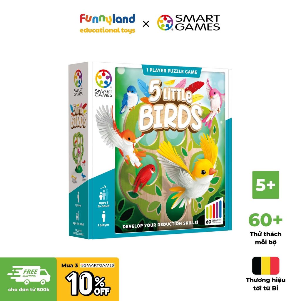 Đồ chơi trí tuệ Smartgames Thử thách 5 Little Birds