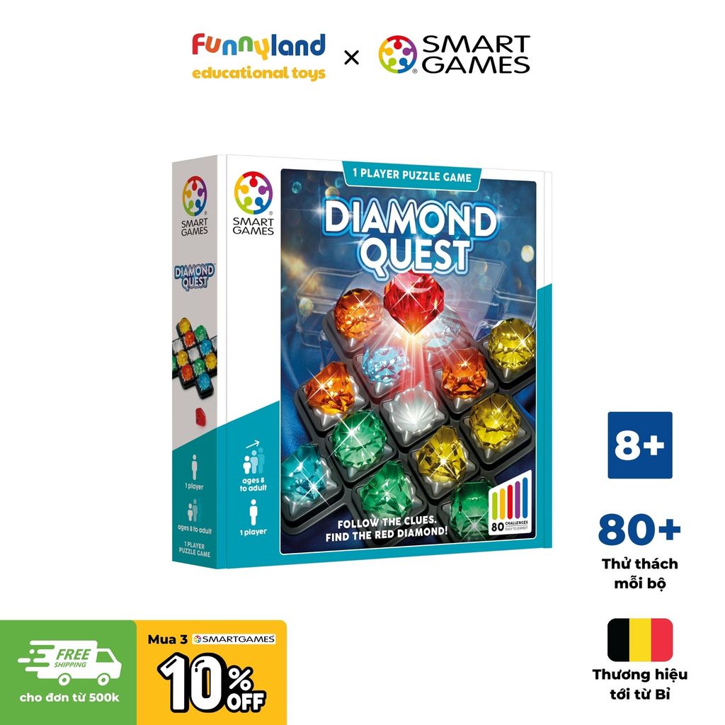 Đồ chơi trí tuệ Smartgames Thử thách Diamond Quest