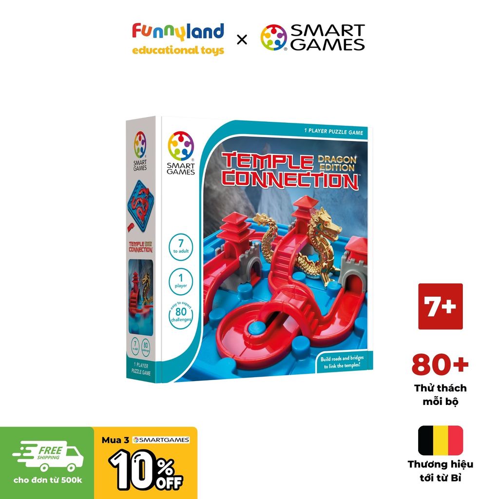 Đồ chơi trí tuệ Smartgames Thử Thách Temple Connection - Dragon Edition