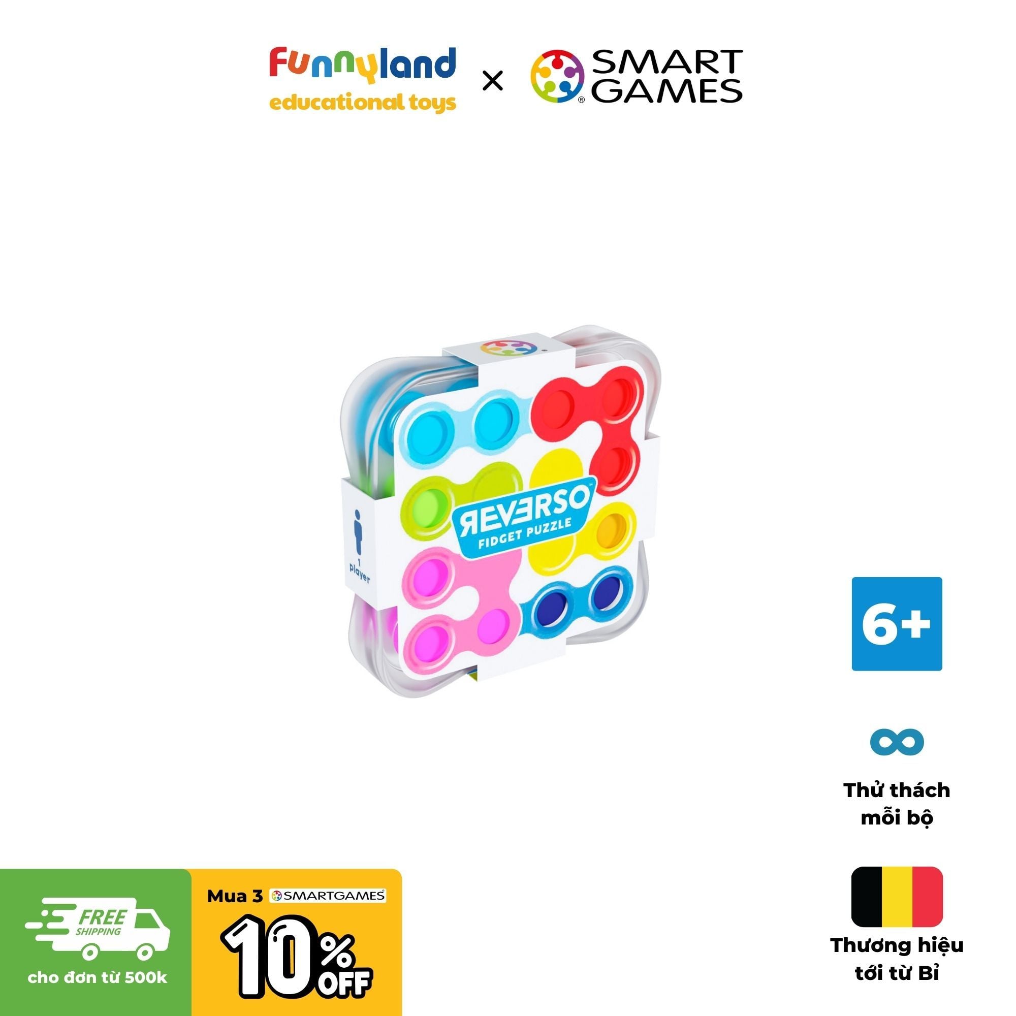 Đồ chơi trí tuệ Smartgames Thử thách IQ Reverso