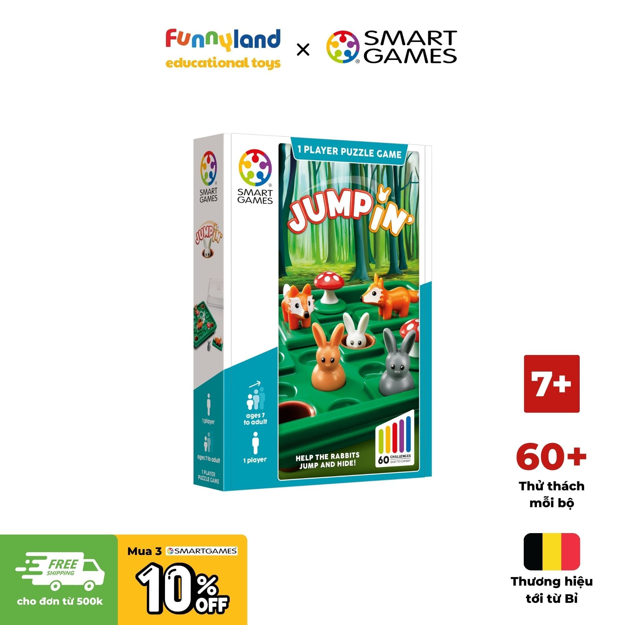 Đồ chơi trí tuệ Smartgames Thử thách Jump In'