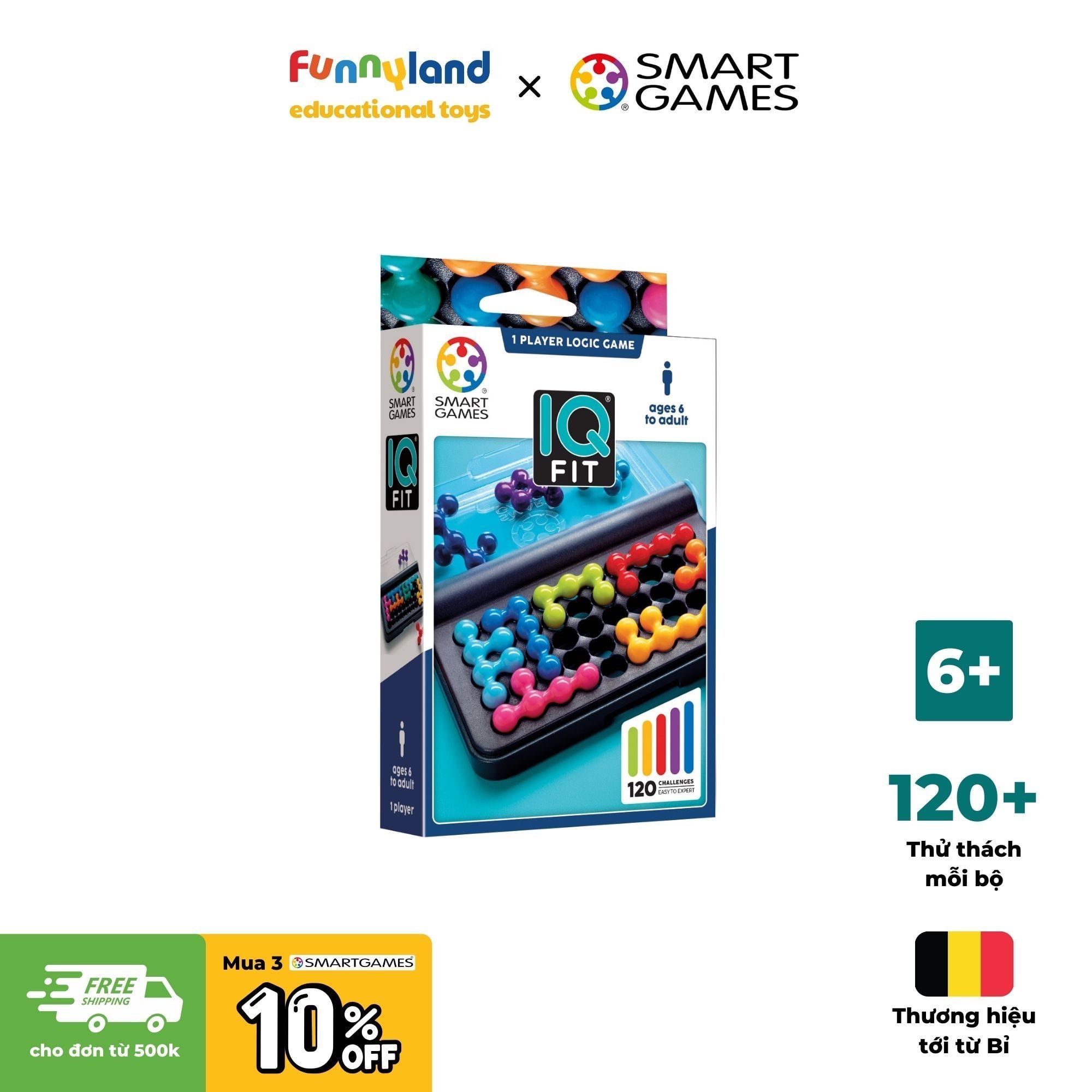 Đồ chơi trí tuệ Smartgames Thử thách IQ Fit