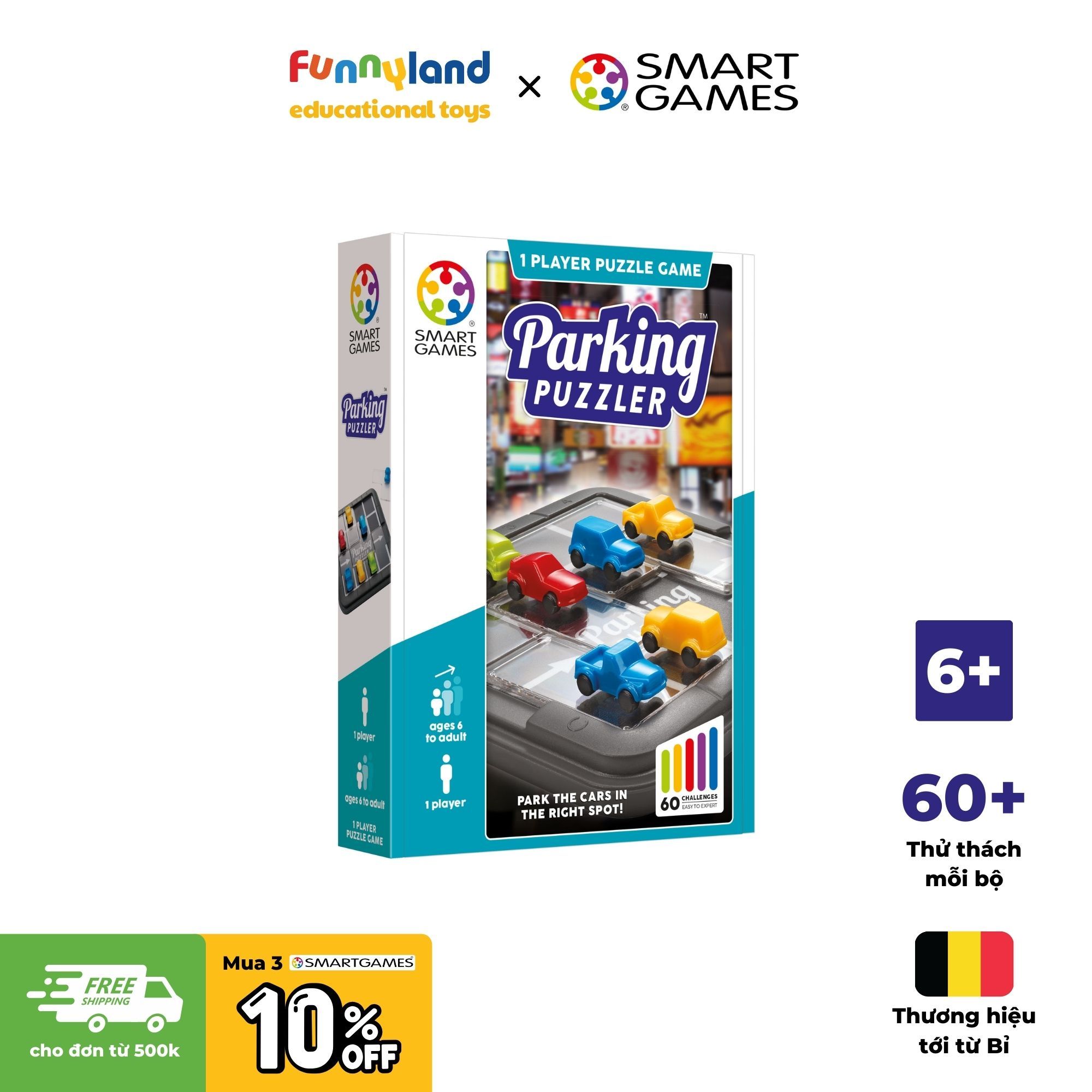 Đồ chơi trí tuệ Smartgames Thử thách Parking Puzzler
