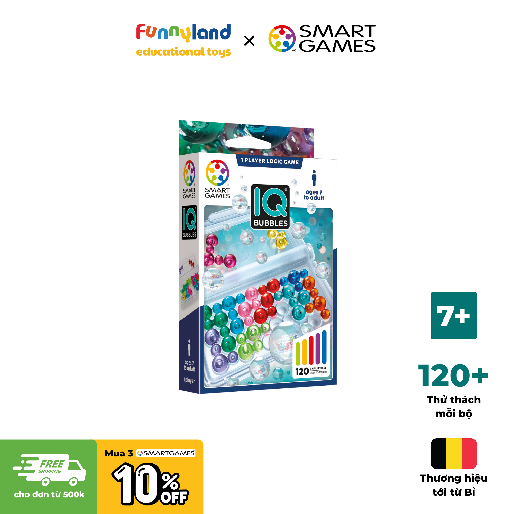 Đồ chơi trí tuệ Smartgames Thử thách IQ Bubbles