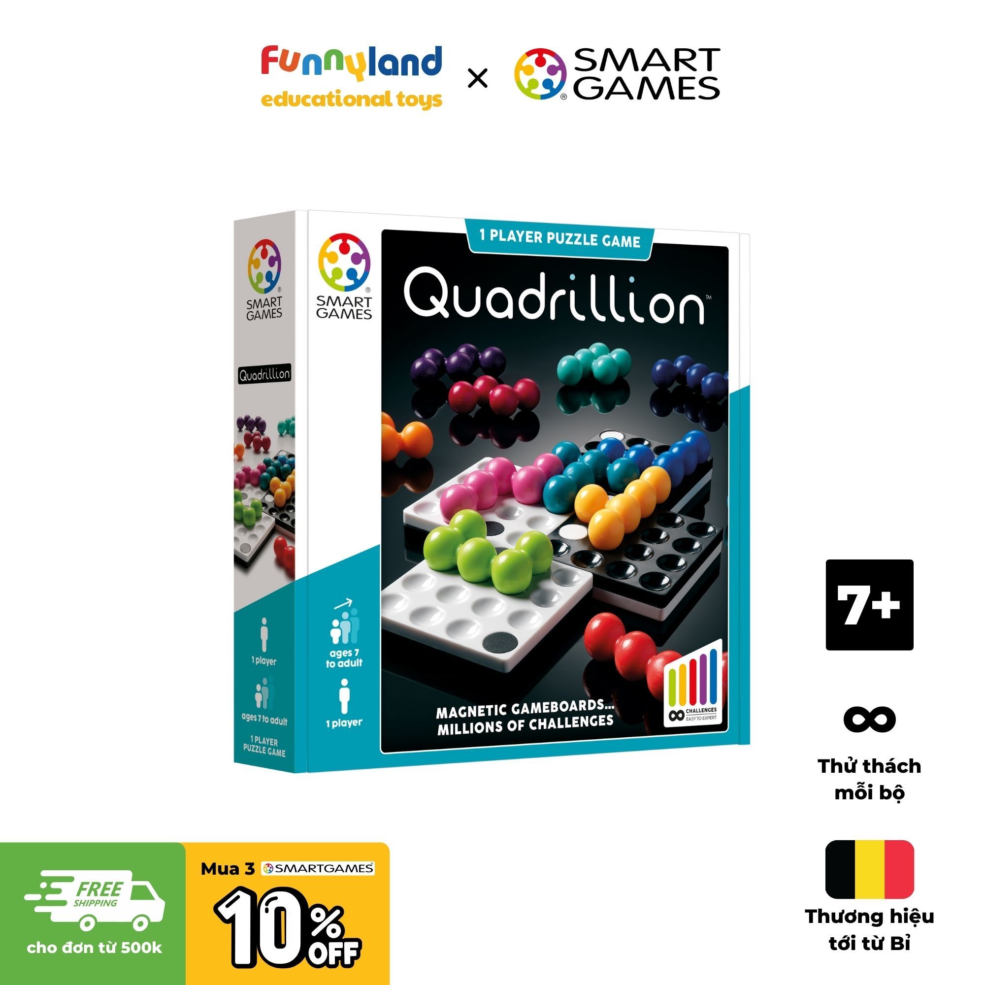 Đồ chơi trí tuệ Smartgames Thử thách Quadrillion