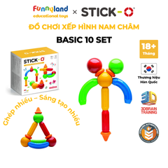 Đồ chơi xếp hình nam châm Hàn Quốc Stick-O BASIC 10 SET
