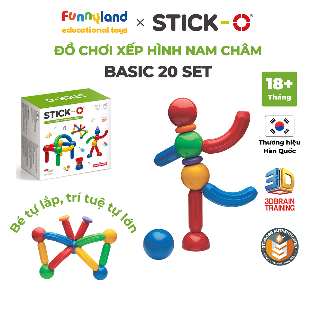 Stick-O - Bộ cơ bản 20 mảnh