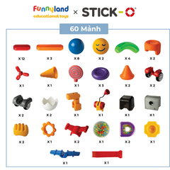 Đồ chơi xếp hình nam châm Hàn Quốc Stick-O CREATOR SET