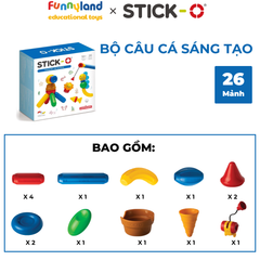 Đồ chơi xếp hình nam châm Hàn Quốc Stick-O FISHING SET
