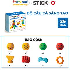 Đồ chơi xếp hình nam châm Hàn Quốc Stick-O FISHING SET