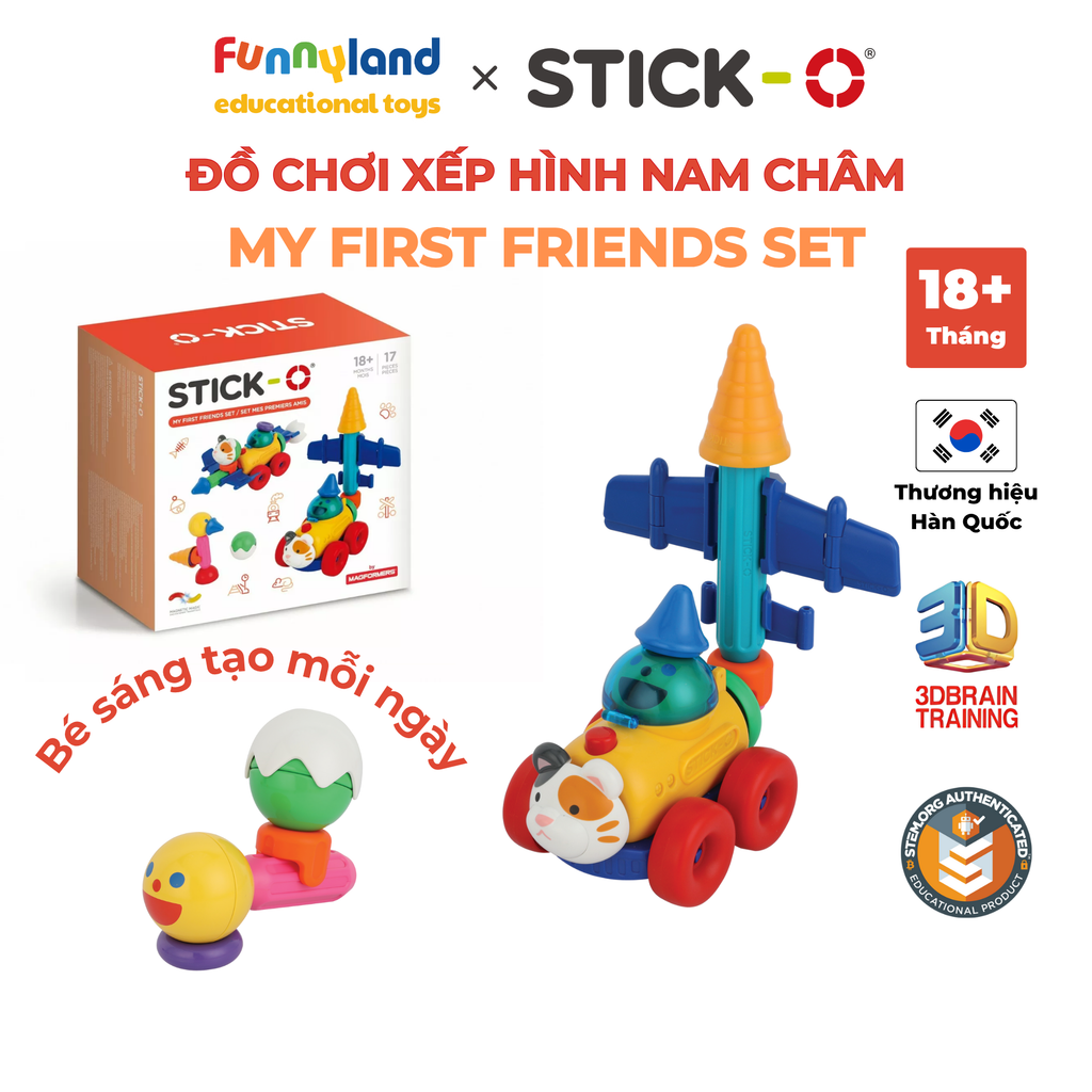 Stick-O - Bộ người bạn đầu tiên (17 chi tiết) Stick-O