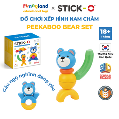 Đồ chơi xếp hình nam châm Hàn Quốc Stick-O PEEKABOO BEAR SET
