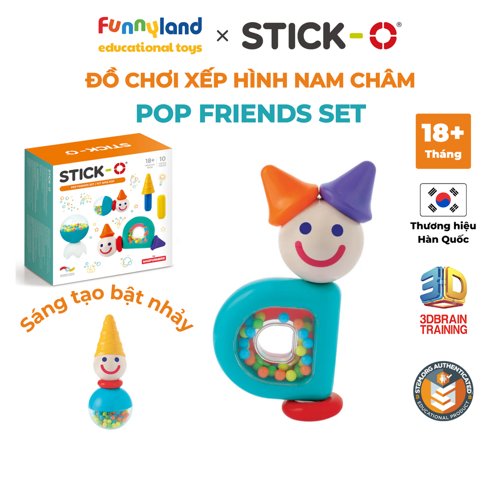 Stick-O - Bộ bạn thân ngộ nghĩnh (10 chi tiết) Stick-O