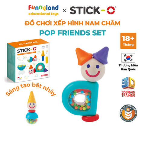 Đồ chơi xếp hình nam châm Hàn Quốc Stick-O POP FRIENDS SET
