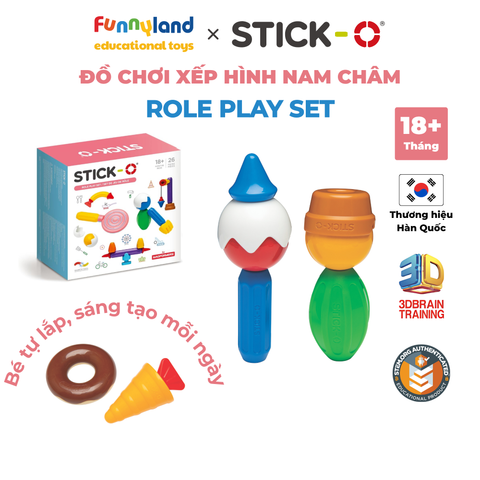Đồ chơi xếp hình nam châm Hàn Quốc Stick-O ROLE PLAY SET