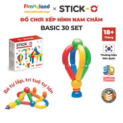 Đồ chơi xếp hình nam châm Hàn Quốc Stick-O BASIC 30 SET