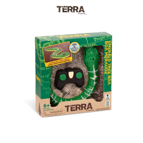 Đồ chơi mô hình động vật Terra - Rắn điều khiển từ xa màu xanh Terra