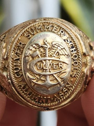  nhẫn mỹ xưa ốp vàng 10k Balfour trường dự bị đại học Culver 