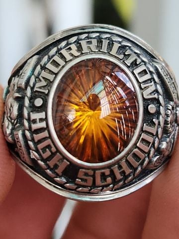  nhẫn mỹ xưa jostens ltm hột vàng tia 