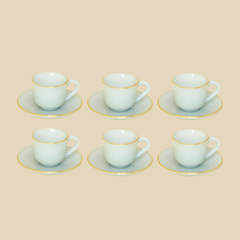 Bộ tách trà 12 sản phẩm Xanh Biển Aquamarine