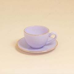 Bộ 1 cốc +1 đĩa tách café Tím Thạch Anh