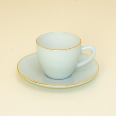 Bộ 1 cốc +1 đĩa tách cafe Xanh biển Aquamarine