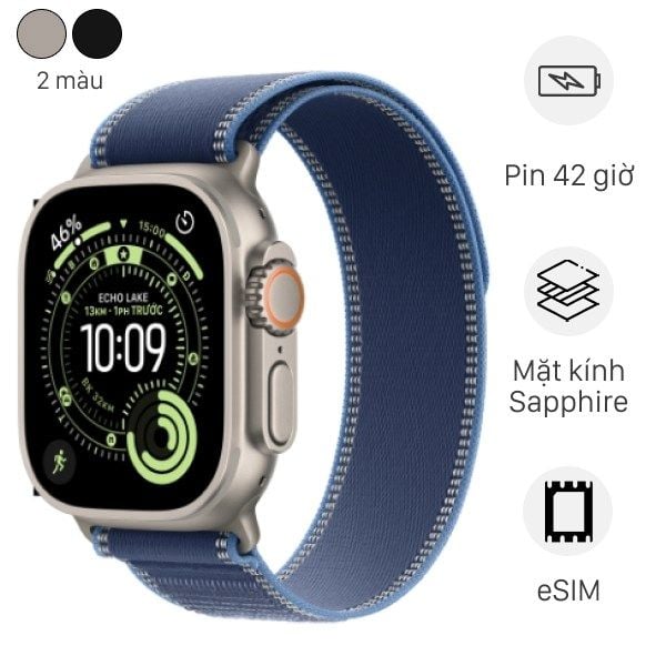 Apple Watch Ultra 3 GPS + Cellular 49mm viền Titanium dây Trail