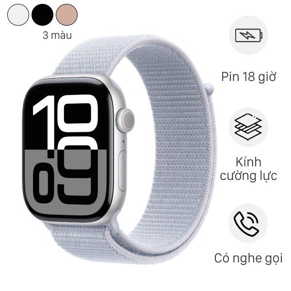 Apple Watch Series 10 GPS 42mm - 46mm viền nhôm dây vải
