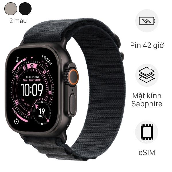 Apple Watch Ultra 3 GPS + Cellular 49mm viền Titanium dây Alpine