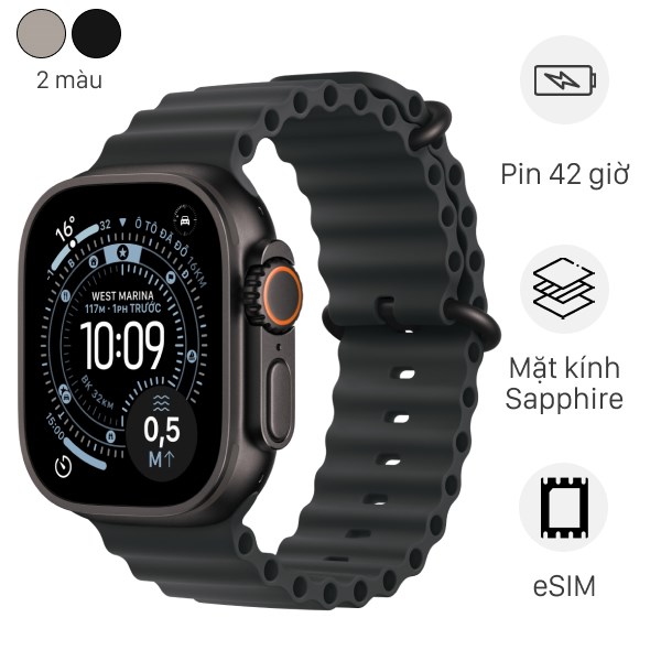 Apple Watch Ultra 3 GPS Cellular 49mm viền Titanium dây Ocean